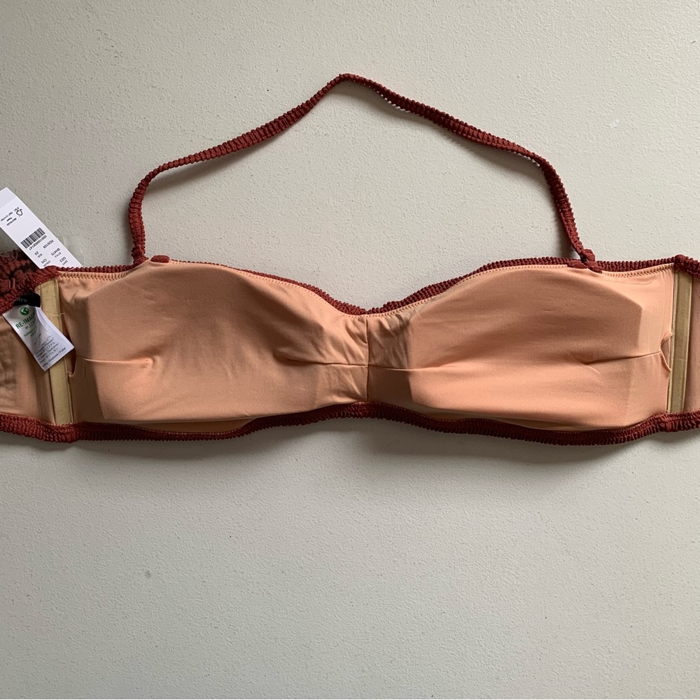 J Crew Size 2X Textured Convertible Scrunchie Sweetheart Bikini Top NWT - Picture 10 of 17